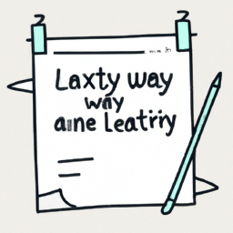 Lazy Mans Way To Writing Articles