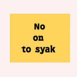 Its Okay To Say No