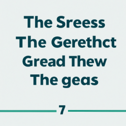 The 7 Secrets Of Greatness