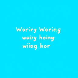 How To Stop Worrying